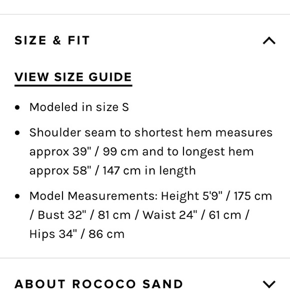 NWT Rococo Sand dress in xs - Picture 7 of 9